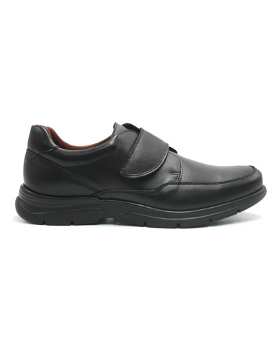 ZAPATO  NEGRO PIEL VELCRO EXODO 125EX