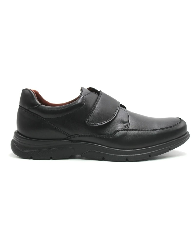 ZAPATO  NEGRO PIEL VELCRO EXODO 125EX