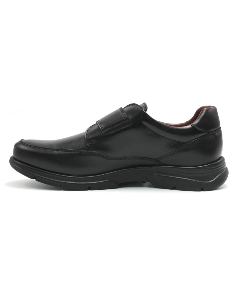 ZAPATO  NEGRO PIEL VELCRO EXODO 125EX