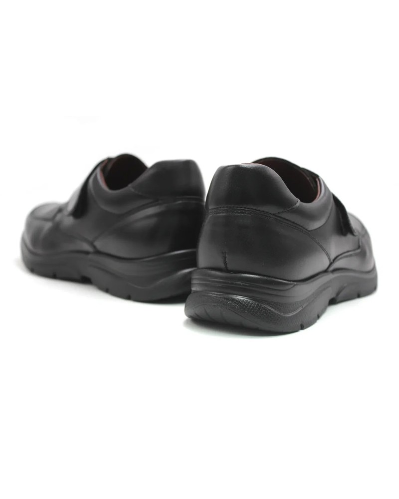 ZAPATO  NEGRO PIEL VELCRO EXODO 125EX