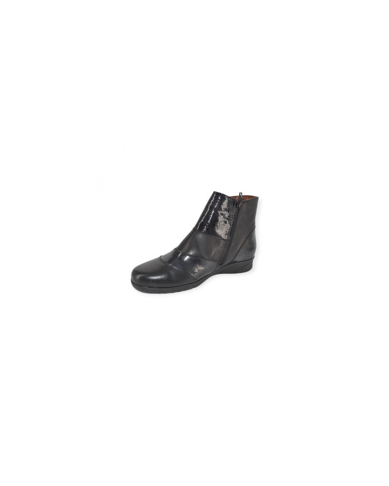 BOTIN PIEL NEGRO PITILLOS  2801