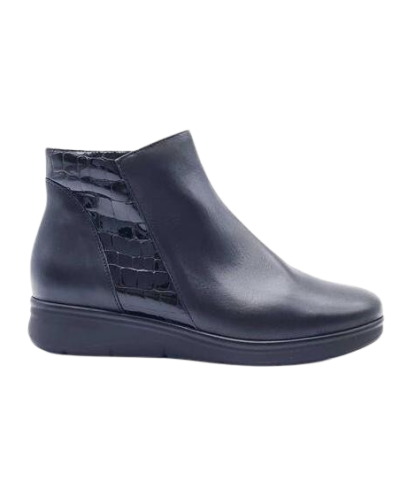 BOTIN NEGRO PIEL PITILLOS 10704