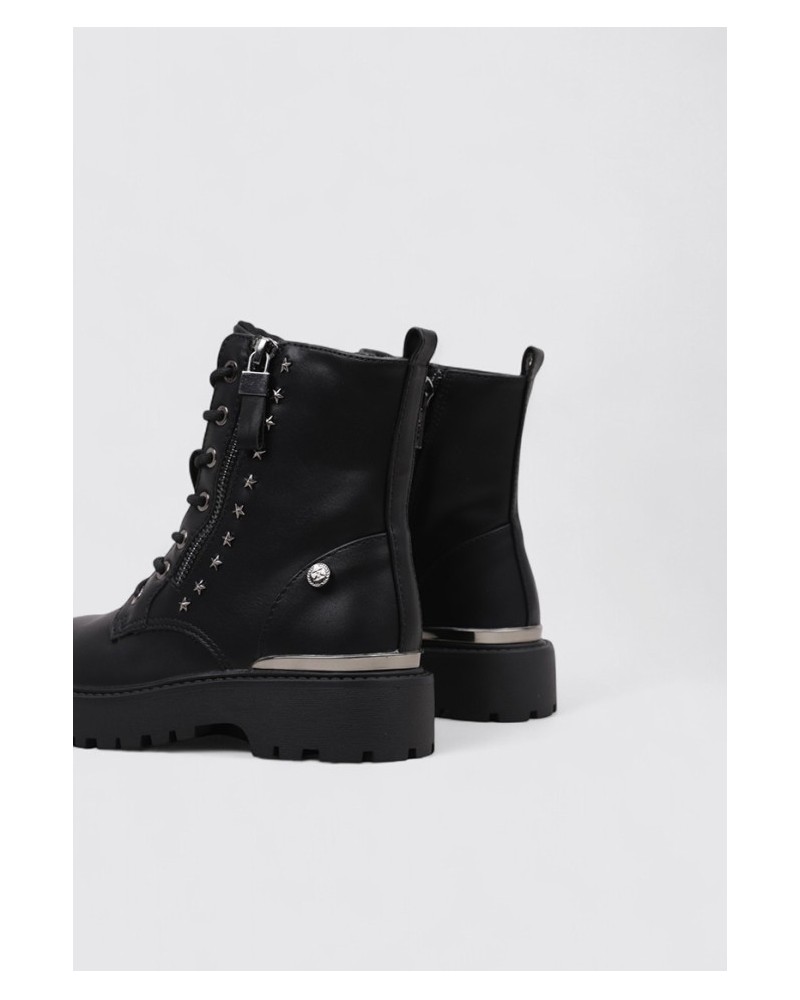 BOTIN XTI NIÑA NEGRO MILITAR 151345
