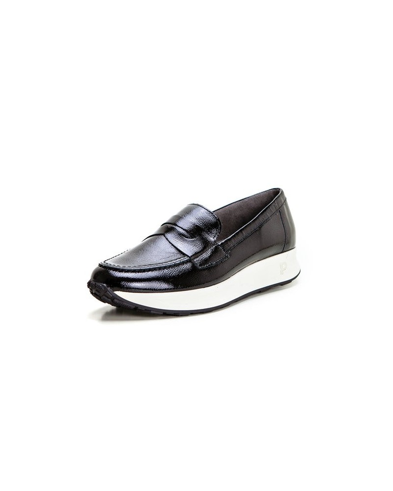 MOCASIN PIEL  NEGRO PITILLOS 10200